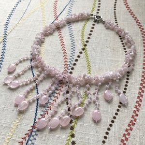 1 rose quartz necklace